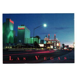 Harrahs Hotel Casino Vintage Postcard Las Vegas Nevada Gambling Resort Strip